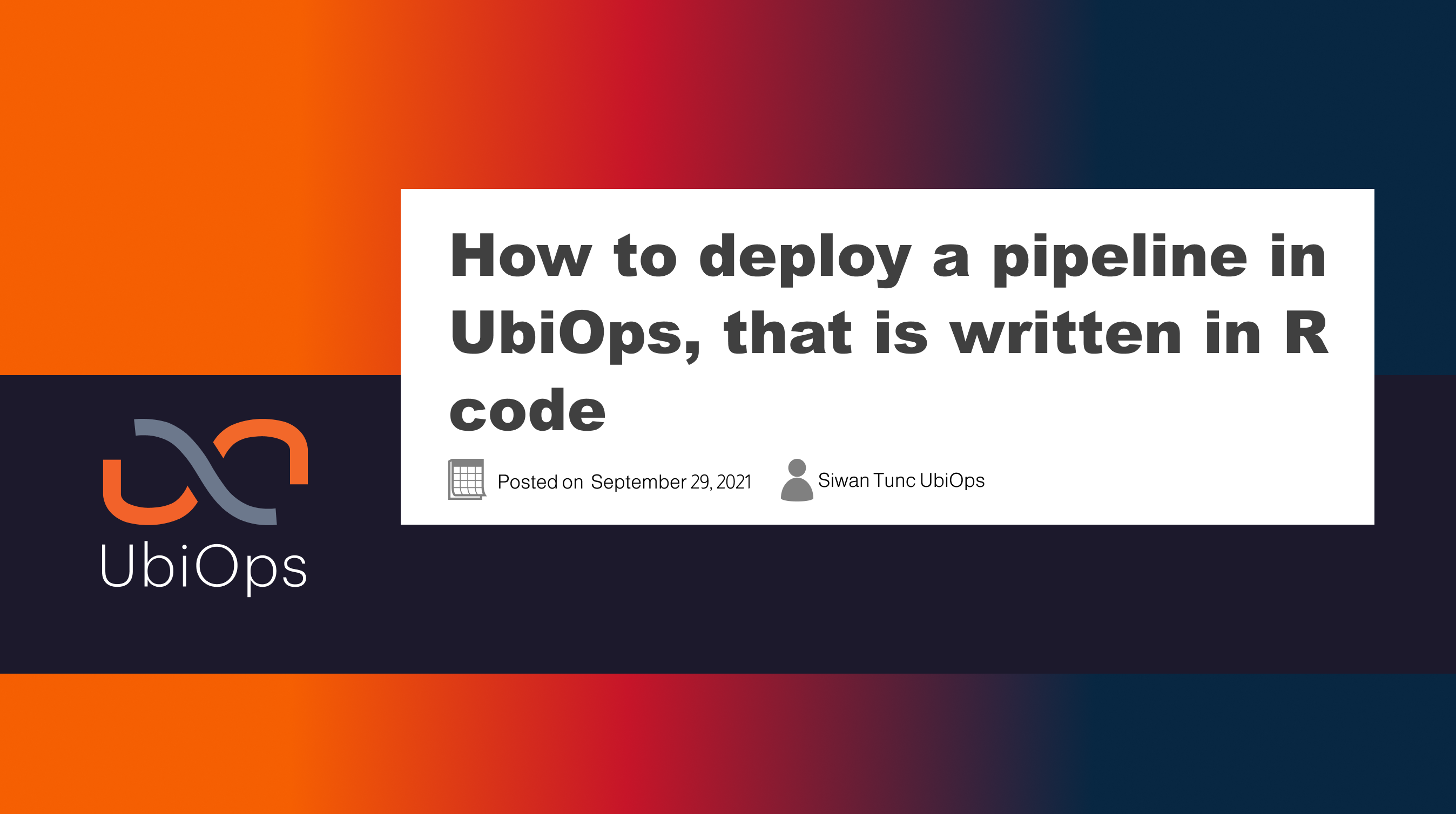 How to deploy a pipeline in UbiOps, that is written in R code.