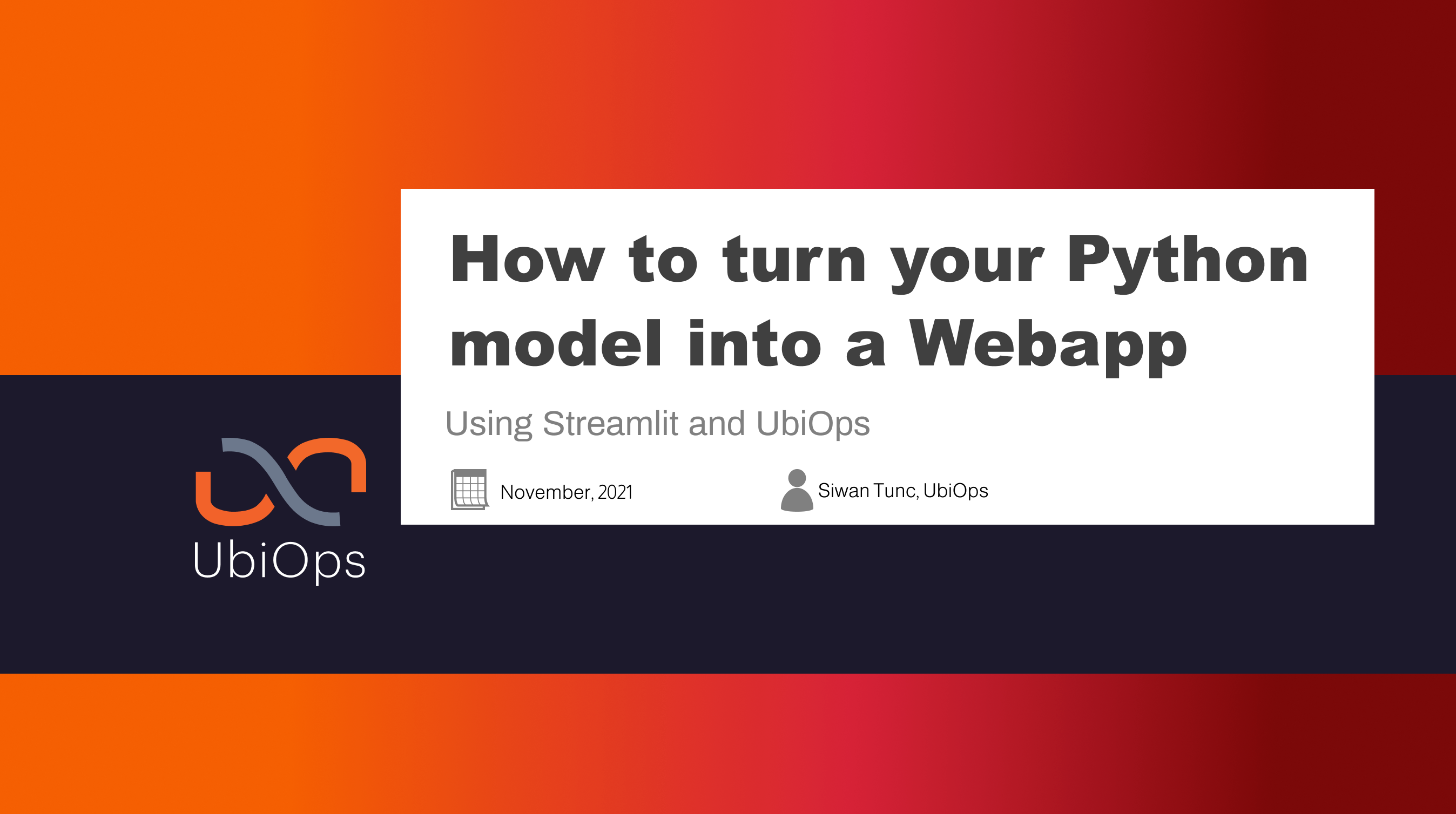 How to turn your Python model into a Webapp