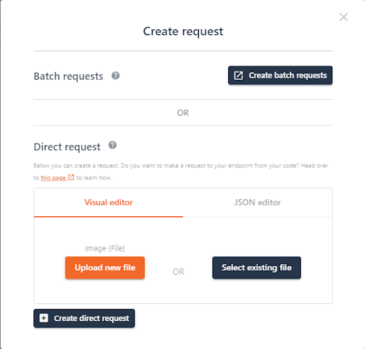 How to create a request in UbiOps